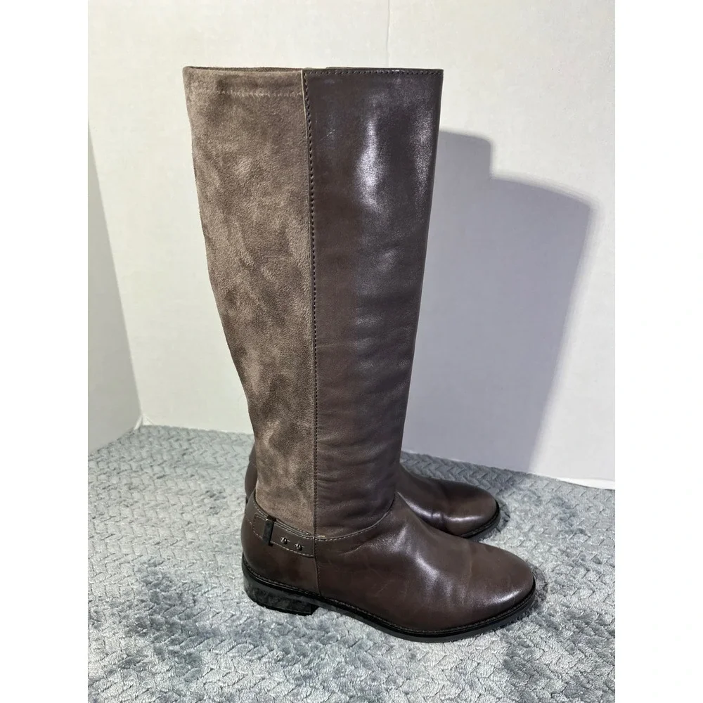 Cole Haan Adler Women‎ Gray Suede Leather Knee High Boots 7B